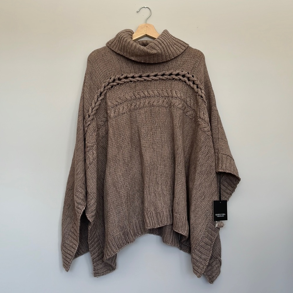 Vera Wang knit poncho